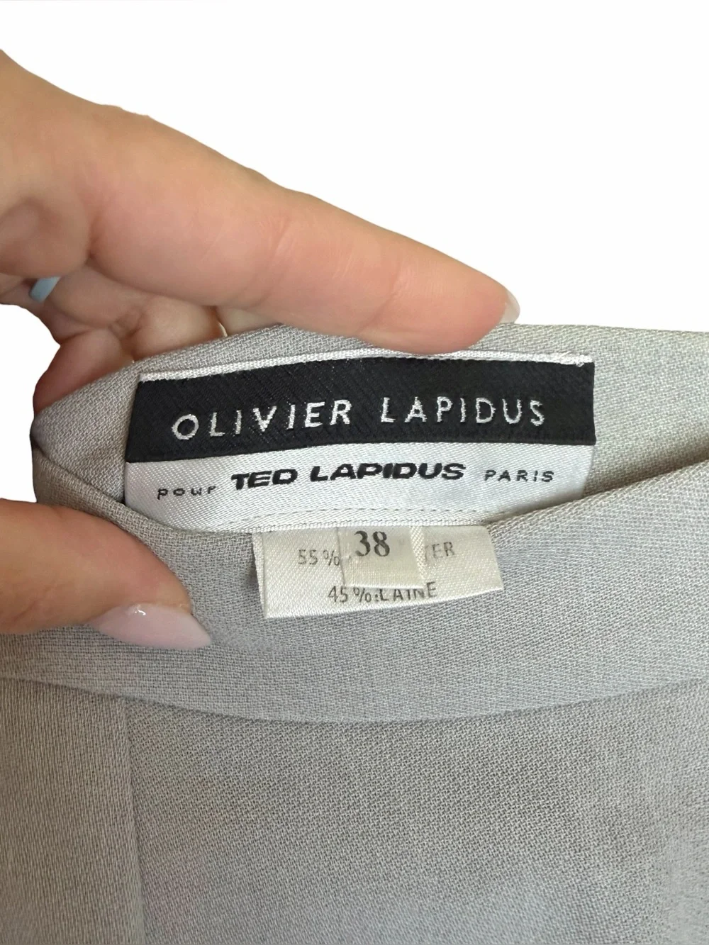 VTG 90s Olivier Lapidus pour Ted Lapidus Paris Wool Skirt Suit - EU 36/38